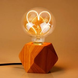 Minimalist Wooden Dimmable Edison Lamp or Nightlight